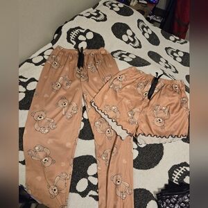 Bear Pajama Pants And Shorts